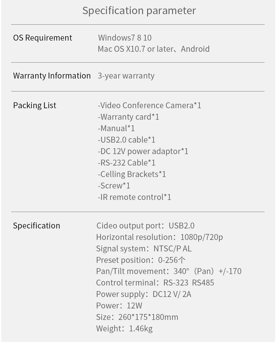 С громкой связью Tenveo Автофокус трансляции 3x зум USB Выход Ptz Видео Камера H.264 видеокамера 1080 p HD веб-камера