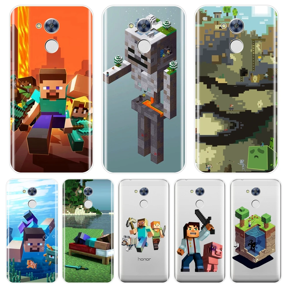 

TPU Back Cover For Huawei Honor 4C 5C 6C 6A Pro Minecraft Game Silicone Soft Case For Huawei Honor 4X 5A 5X 6 6X Phone Case