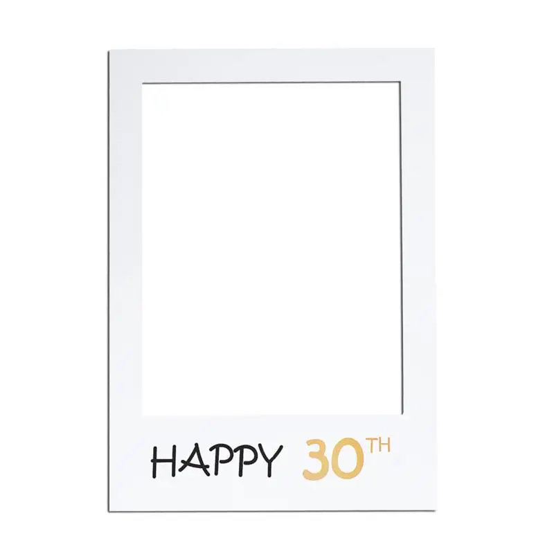 Happy 30th DIY бумажная фоторамка вырезы фото стенд реквизит для дня рождения|Рамка| |