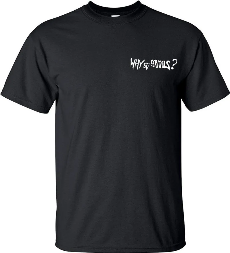 T Shirt Printing Design Why So Serious Fashion Round Neck Slim Casual Men Pure Color | Мужская одежда