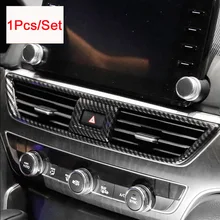For Honda Accord 10th 2018 2019 ABS Matte and Carbon fibre Car middle air outlet Decoration Cover trim car styling Accessories 1 For Honda Accord 10th 2018 2019 ABS Matte and Carbon fibre Car middle air outlet Decoration Cover trim car styling Accessories 1