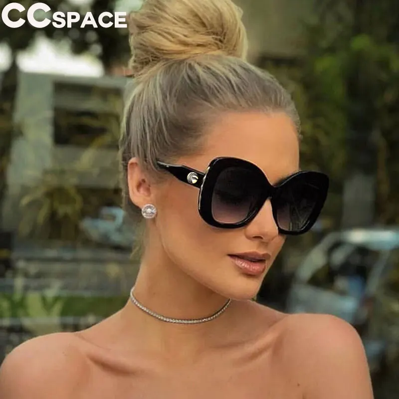 Модный чехол с бабочкой, солнцезащитные очки для женщин Элегантный Для женщин темперамент большой металлический каркас круглый логотип солнцезащитные очки «кошачий глаз» женские черный, красный оттенки