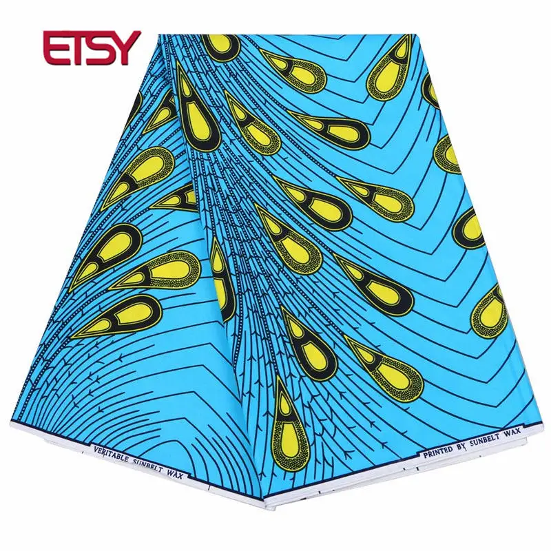

2018 Ankara African Polyester wax Prints Fabric binta wax High Quality 6 yard Africa Fabric for Party Dress FP6129