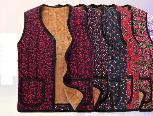 womens parka coat Middle age Women clothing Fall and winter vest Tops 2018 Fashion Mom clothes Large size Keep warm Winter cotton vest Coat 863 puffer coat with hood