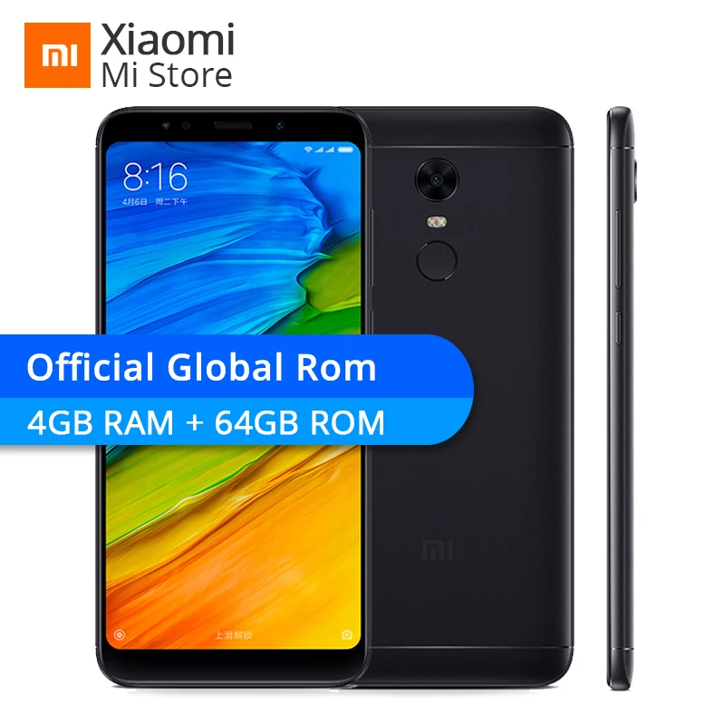 Xiaomi Redmi 5 Plus 4 GB 64 GB ROM teléfono móvil Snapdragon 625 Octa Core OTA Update 5,99 "4000 Pantalla Completa 18:9 mAh MP MIUI 9
