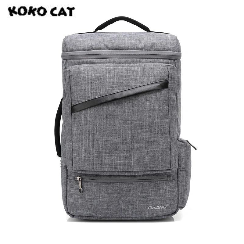 

2017 KOKOCAT Preppy Style Men High Capacity Laptop Bag Men Stereo 15 Inch Backpack School Backpack for Women Power Interface