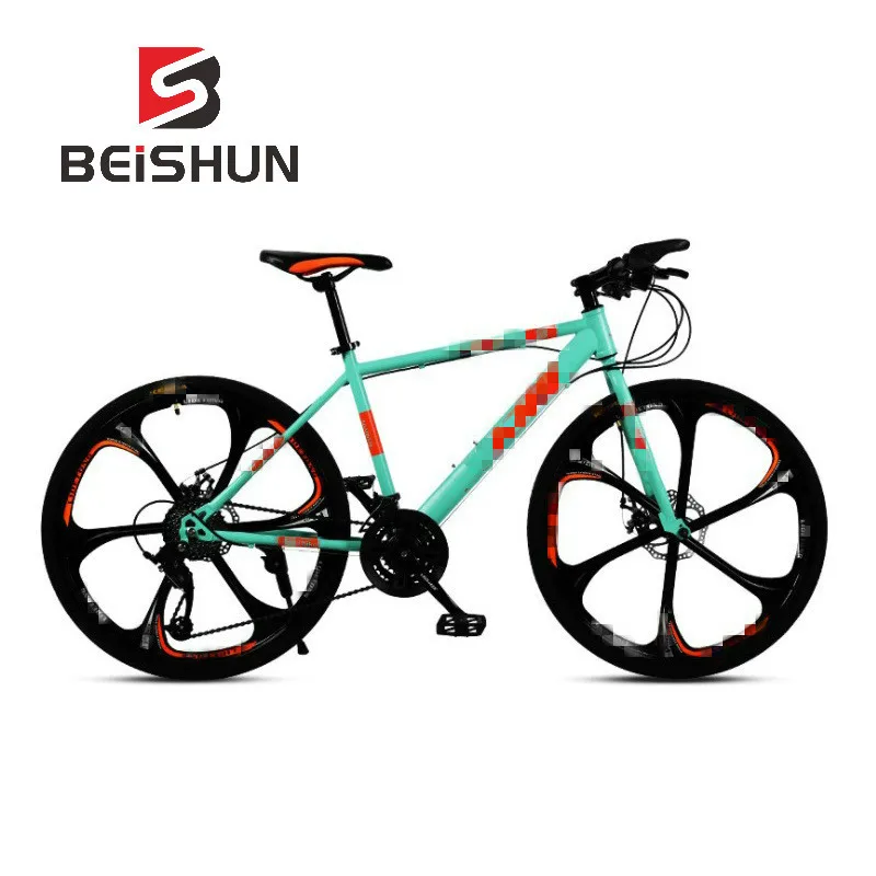 26 Inch Speed Bicycle Double Disc Brake 6 Knife Wheel Bicycle Adult Mountain Bike