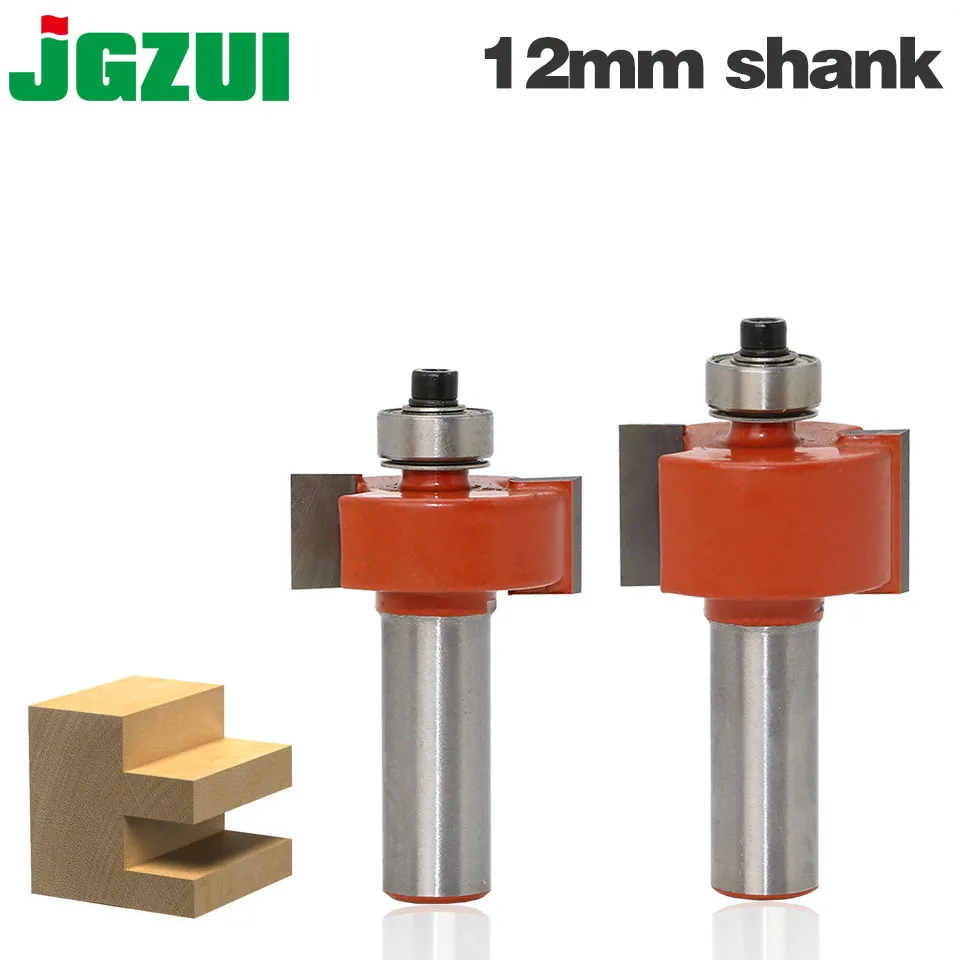  1pcs 12 inch Rabbeting Bit with Bearings woodworking tool T type bearings wood milling cutter route