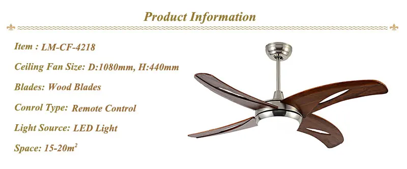 Us 119 88 Four Blades Single Light Hunter Fans 42 Inch Indoor Ceiling Fan Lamp Decorative Ceiling Fans With Light Kit Remote Control In Ceiling Fans