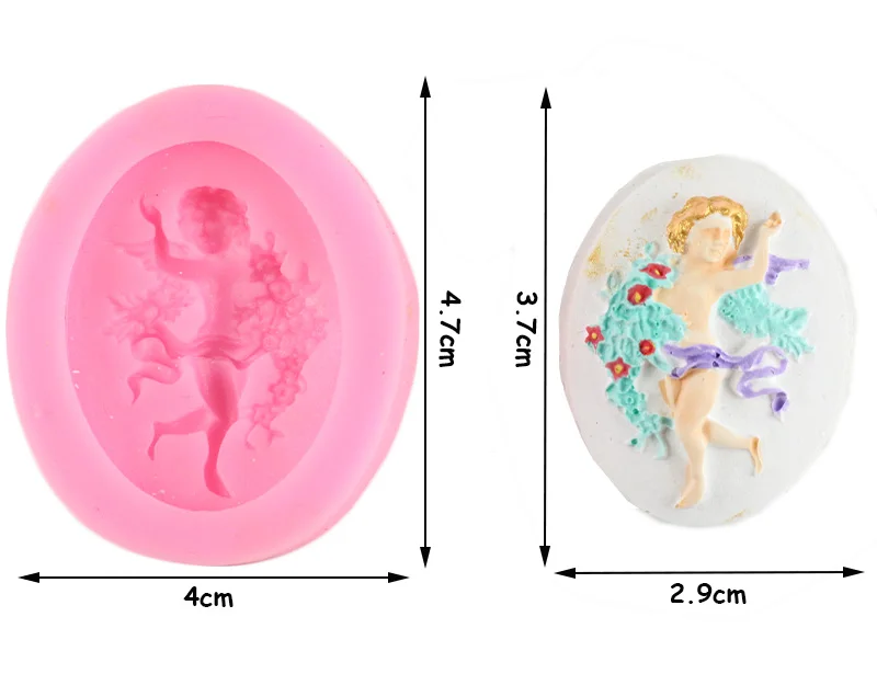 Ангел детские силиконовые формы Шоколадные помадные формы вечерние DIY украшения торта инструменты Конфеты Смолы глины формы Полимерная глина мыло плесень