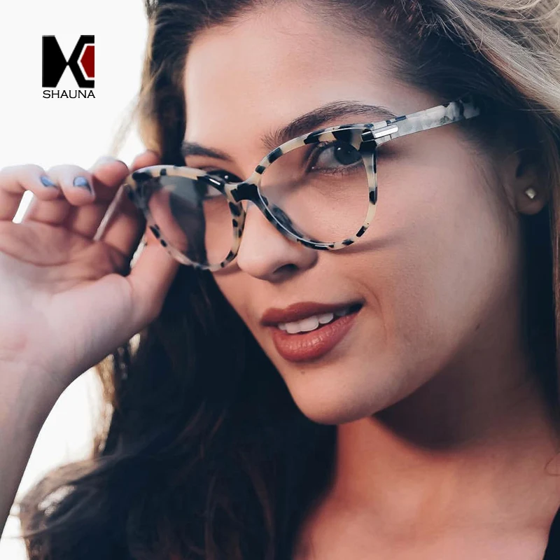 

SHAUNA Classic Cat Eye Eyeglasses Frame Women Myopia Glasses