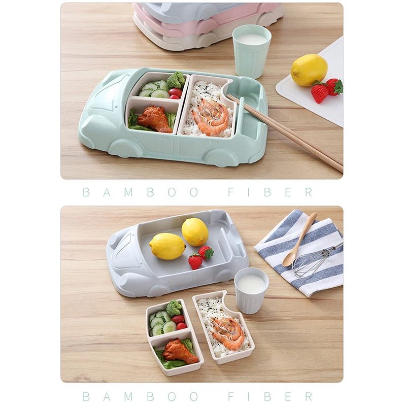 4pcs-Toddler-Car-Tableware-Set-Children-Feeding-Set-Eco-Friendly-Kid-Plate-Cup-2-Seperate-Dishes (3)