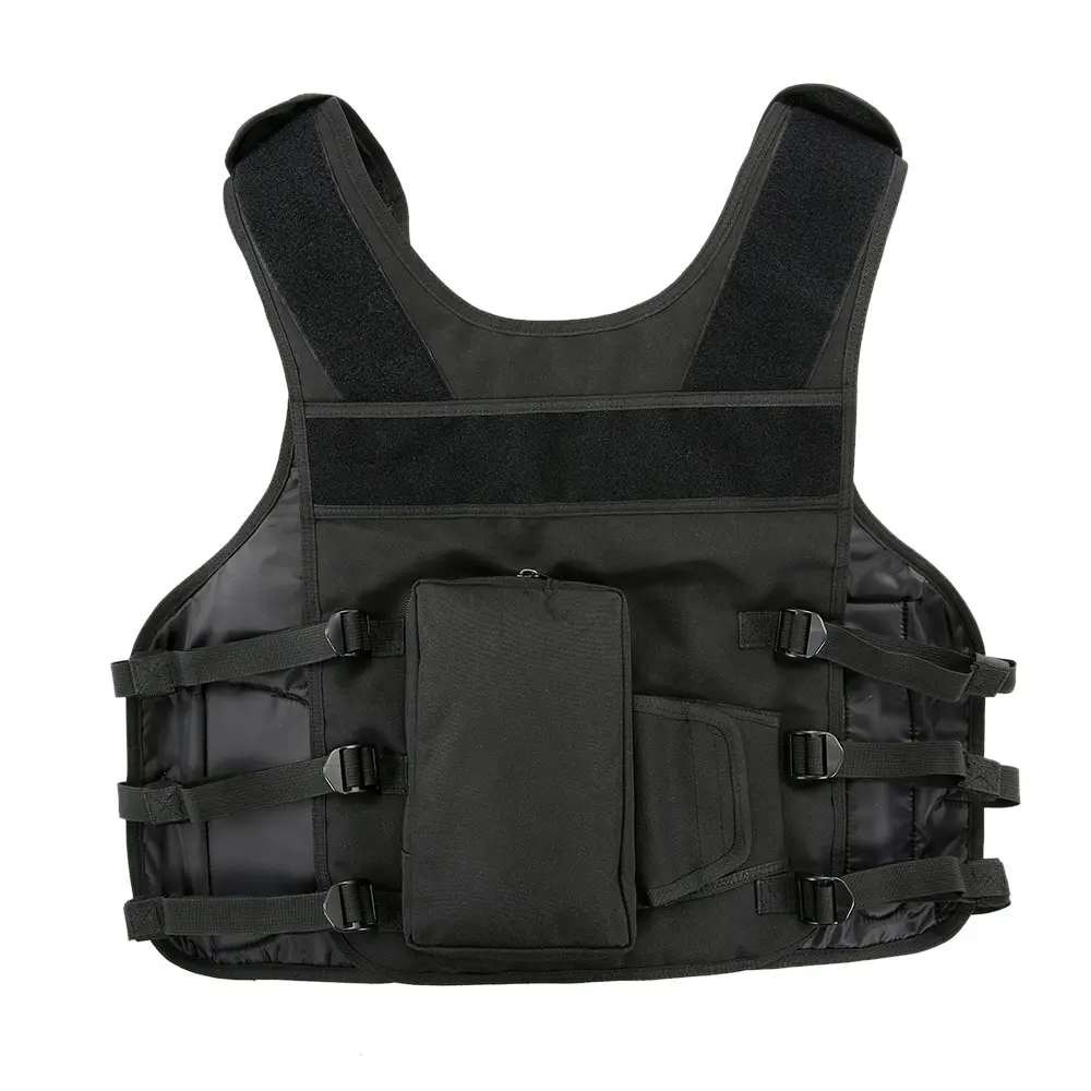 

Men Outdoor Hunting Vest Tactical 600D Molle Black 21.7*20.9in Military Hunting Vest Protective Plate Carrier Vest Chest Vest