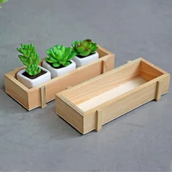 

Handmade Flowerpot Natural Intimate Multifunctional Organizer Wooden Storage Box Holder Vintage Rustic Flowerpot Box F20173240