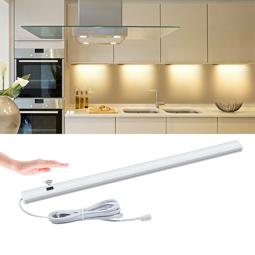 

LED Under Cabinet Light Hand Sweep Sensor Night lamp 12V Hand Wave LED Bar Light For Bedroom,Kitchen Closet,Wardrobe,Stairs,Path