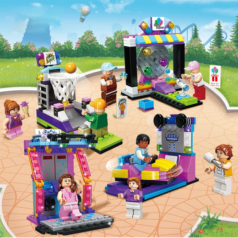 Новая продажа совместима с legoed 2035 счастливая детская игровая площадка модель