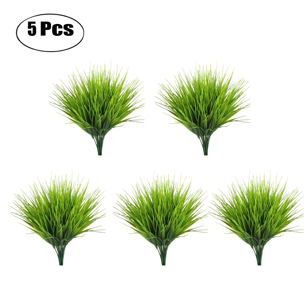5PCS/Set Artificial Grass Plant Decorative Bendable Fake Plant Fake
