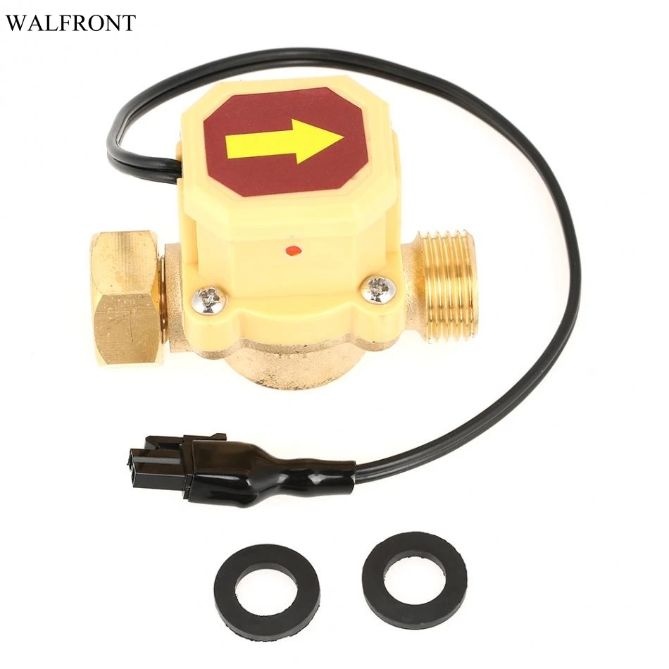 1Pcs Flow Control Switch Brass Pump Pressure Water Flow Control Sensor Switch G1/2 Female Male