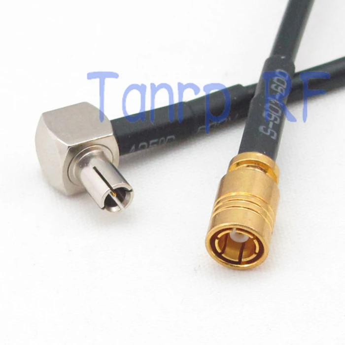 

50CM Pigtail coaxial jumper RG174 extension cord cable 20in TS9 male plug right angle to SMB female jack RF connector adapter