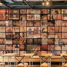 Beibehang большой заказ ретро ностальгические деревянные стены фильм плакат ТВ Гостиная Спальня предметы интерьера