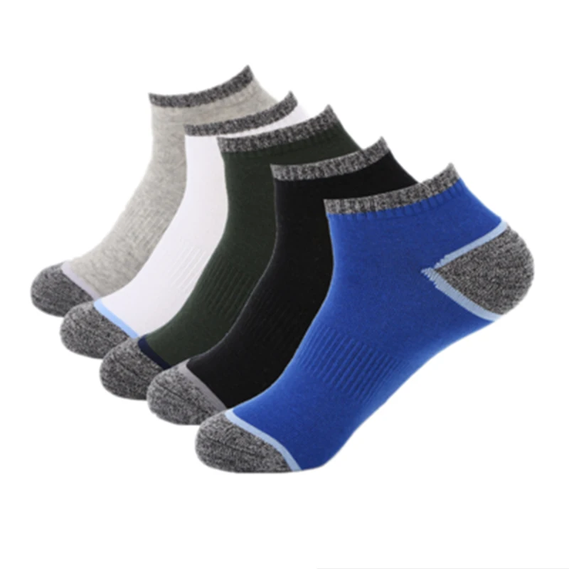 

5 pairs Men Socks Stretchy Shaping sports Man trekking Short Sock Suit for All Season Non-slip Durable Male Sock Hosiery EU38-44