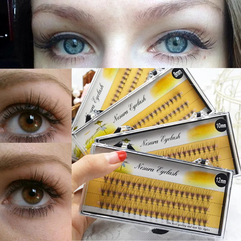 New Natural Long Black Individual False Eyelashes 8mm 10mm 12mm 14mm Available Eye Lash Extension Makeup Tool | Красота и здоровье