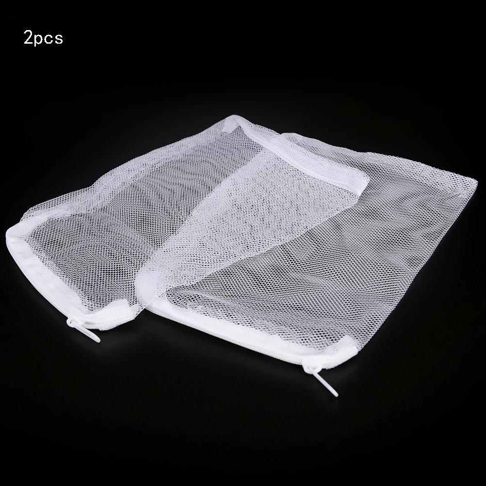 Aquarium Fish Tank Isolation Bag 2Pcs Mesh Bag Acquarium Pond Filter Net Bag For Bio Ball Carbon