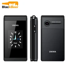 UNIWA X28 Flip GSM Handy 1.77, 2,8 zoll Dual Display Dual SIM Senior Telefon Drahtlose Bluetooth FM Handy für Ältere