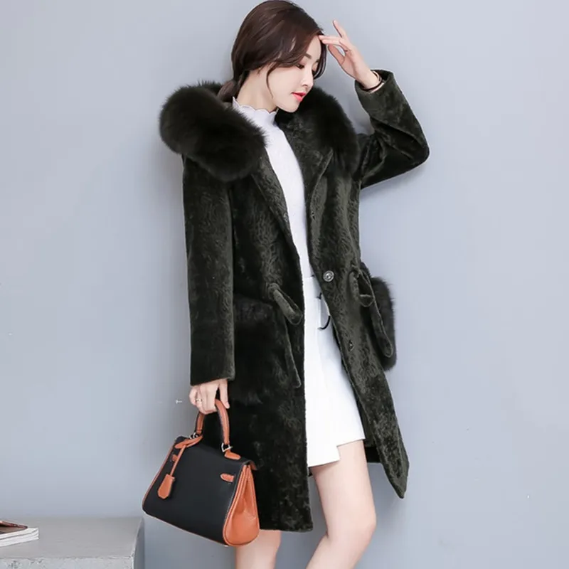 Winter Jacket Coat Women 2018 Fashion Sheep Shearing Coat Lmitation Fur Coat Loose Large Size Medium Long Outerwear Female Coat