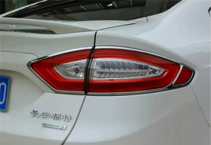 

4Pcs/set ABS Chrome Rear Tail Light Lamp Cover Trim Decoration Car Styling Accessory Fit For Ford Mondeo MK5 2014 2015 2016