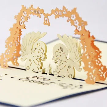 

Qubiclife Christmas Wreath Angel handmade creative Christmas greeting card wholesale company custom