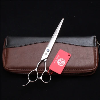 

7Inch Left-Hand 19.5cm JP Stainless Purple Dragon Blue GEM Professional Hair Scissors Cutting Shears Hairdressing Supplies Z8000