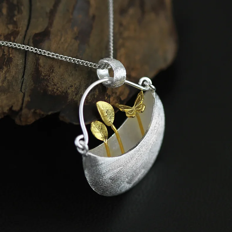 YESWOMEN 925 Sterling Silver Pendant Handmade My Little Garden Pendants Necklaces for Women Fine Jewelry | Украшения и аксессуары