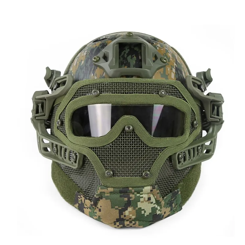 

Army Military Tactical Helmet Face Mask Head Mouth Protector Sportswear for Fast Helmet Airsoft Helmet