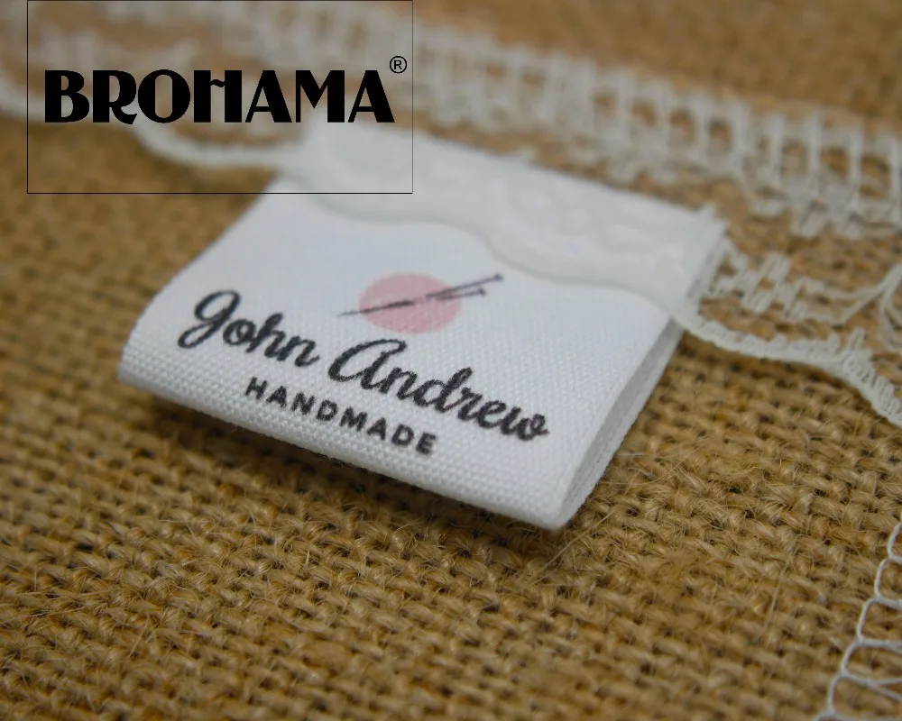 

Sewing labels / custom brand labels, clothing labels, knitting, fabric 100% cotton, High quality printing (MD0017)