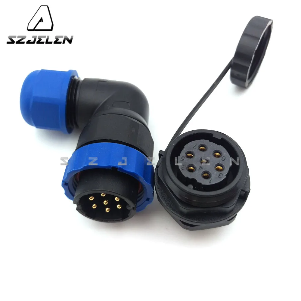 SD20TP-ZM ,  7pin Waterproof Connector,IP67, 20mm Panel Mount Connectors, LED 7pin Power Cable Wire Connector