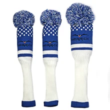 3pcs/set Wool Knit Golf Clubs Fairway Headcovers Golf Protection Covers 3 colors for you to choose free shipping