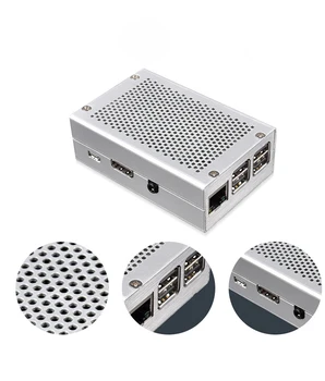 

Raspberry Pi 3 Aluminum Case Black Silver Case Metal Enclosure for RPI 3 Model B Compatible with Raspberry Pi 3 Model B+