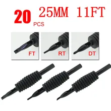 YILONG 20 x одноразовые насадки для тату трубки Ассорти размер 11FT(25 мм) для игла для татуировочного пистолета чернил чашки комплект держателей