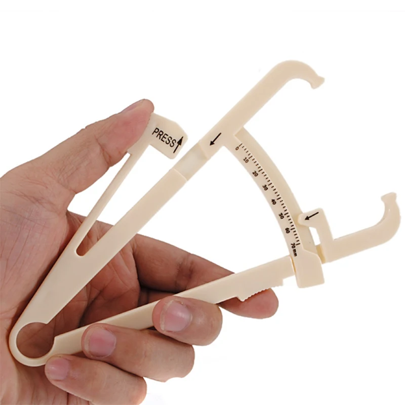 

Hot selling! 1 PC Body Fat Caliper Keep Health Tester Analyzer PLICOMETRO Measure Charts Fitness Slim skinfold caliper