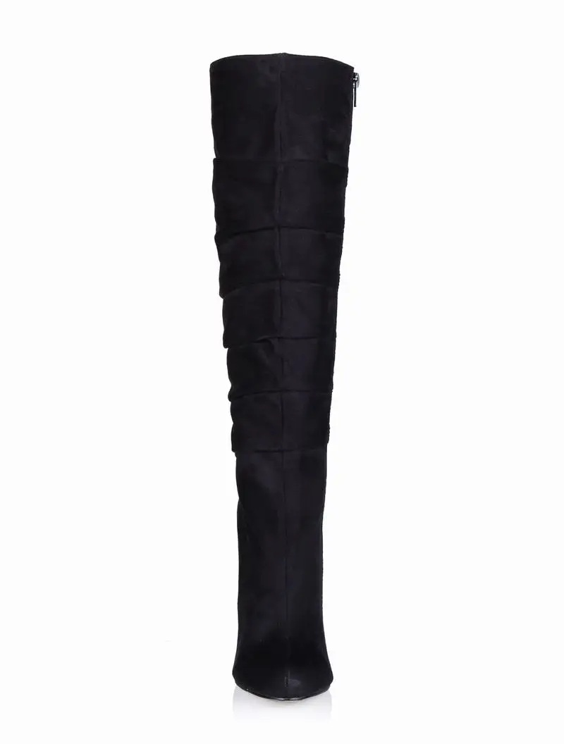 Dames Bottes Haute Mujer Zapatillas Parti Sexy Black Women Chaussures Club Femme Mode Femmes Genou Talons 2017 Zapatos Boots Botas D'hiver Robe qCT8vw