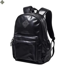 Fashion men backpack Women PU Leather Backpack School Bag Travel Bookbag Casual 15» Laptop Bags Female Rucksack new 2019