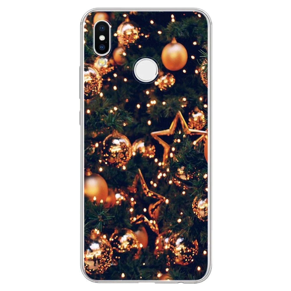 Рождественский чехол для Huawei P20 Pro P30 P8 P9 P10 Mate 10 20 30 Lite 2017 P Smart 2019 Honor 7A 8X 9 TPU