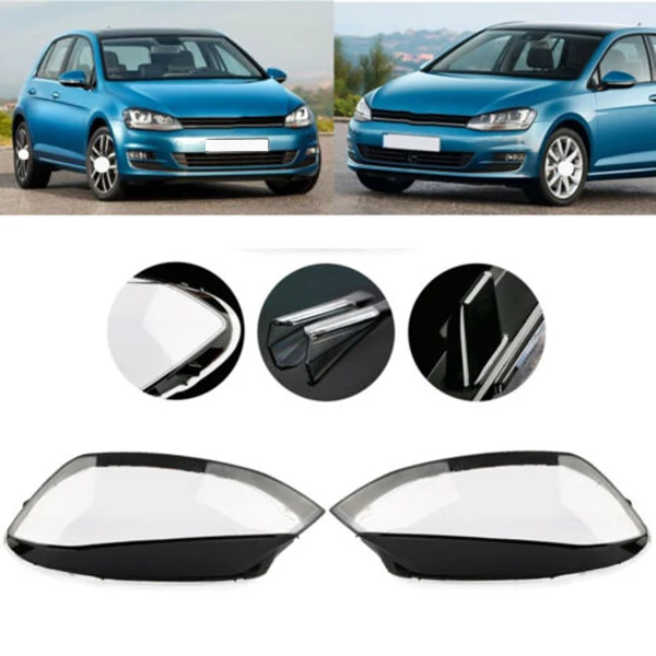 2 шт. Автомобильная Прозрачная крышка для фар замена крышки фары Golf 7 Mk7 2014 2015 2016 2017