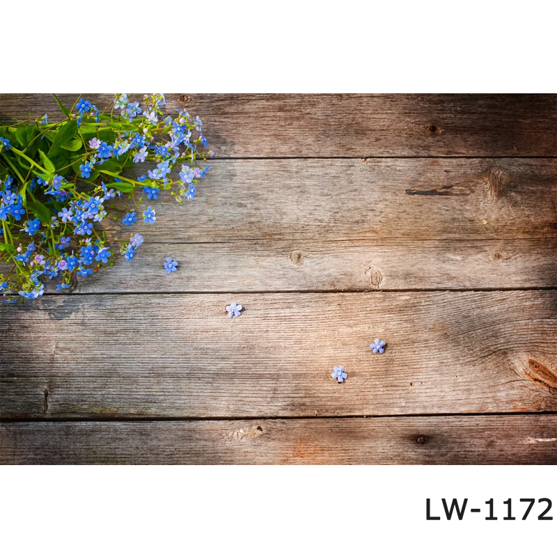 Wood Board blossom petal Flower Photocall cake photo booth Studio Photography Background brown floral wood plank Photo Backdrop