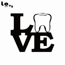 Любовь зуб Виниловая наклейка для автомобиля забавная зубная художественная наклейка для автомобиля окна двери украшения кузова CA0254