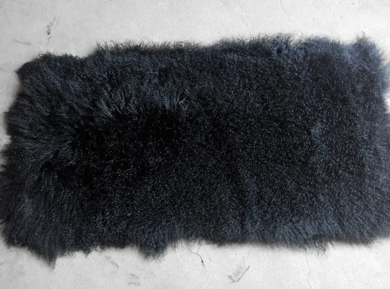 Long hair mongolian lamb fur rug real sheep fur blanket curly goat fur platein Fur from Home