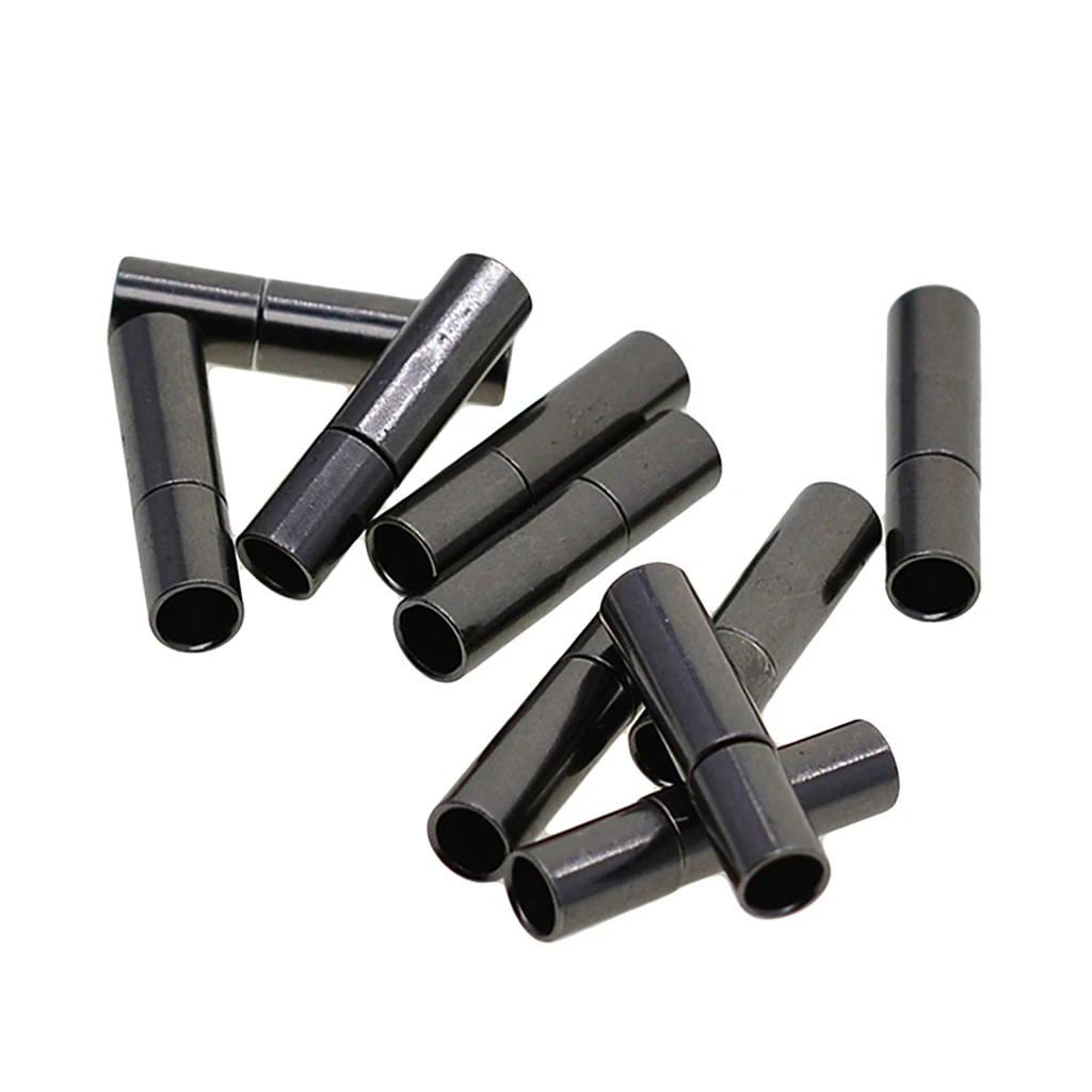10 Set 3mm Glue In Bayonet Push Tube Clasp Leather Cord End Kumihimo Connector Jewelry Making Findings