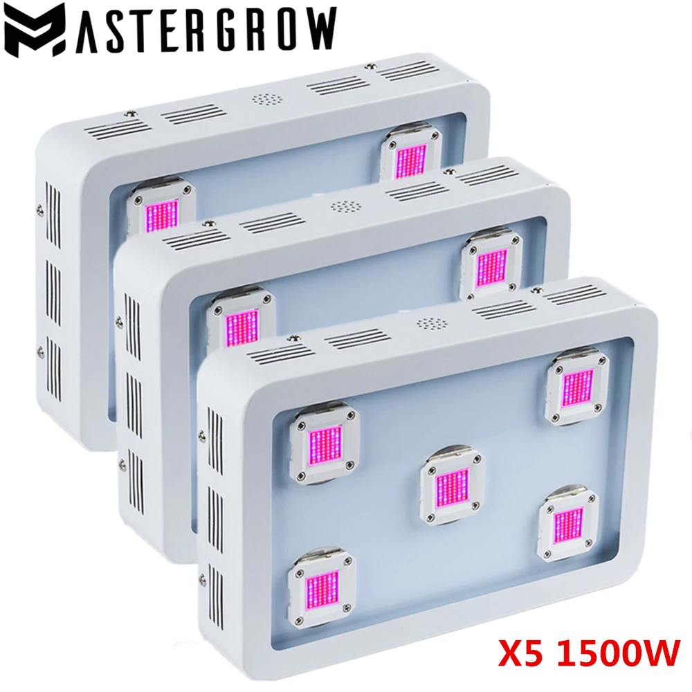 2 шт. MasterGrow X5 1500 W COB светодиодный световая панель для проращивания полный спектр 410-730nm для Выращивание комнатных растений и цветок с высоким