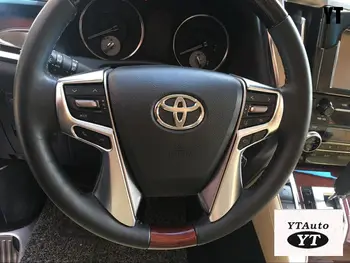 

Auto steering wheel cover,steer wheel decoration trim for toyota Alphard 2016, ABS chrome,auto accessories,2pcs/set.